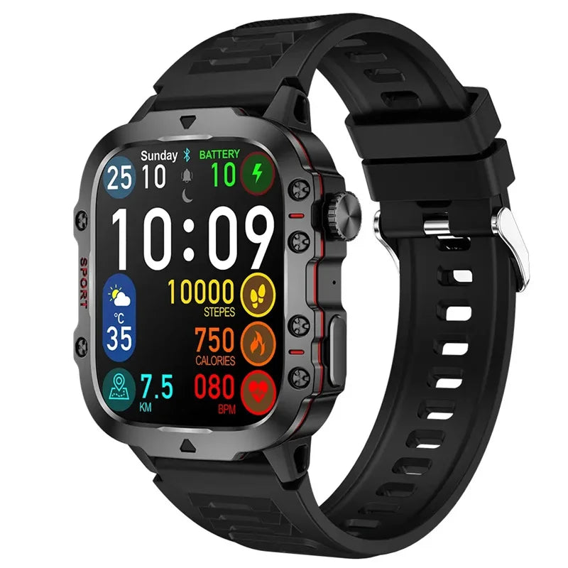 QX11 Smart Watch 1.96inch Large Screen HD Bluetooth Call SOS Voice Assistant Men Women Smartwatch Sports Fitness Tracker