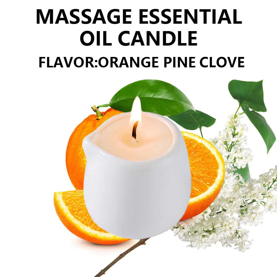 Coconut Wax Massage Candle Amber Vanilla — Amber-Gold | KIMLUD