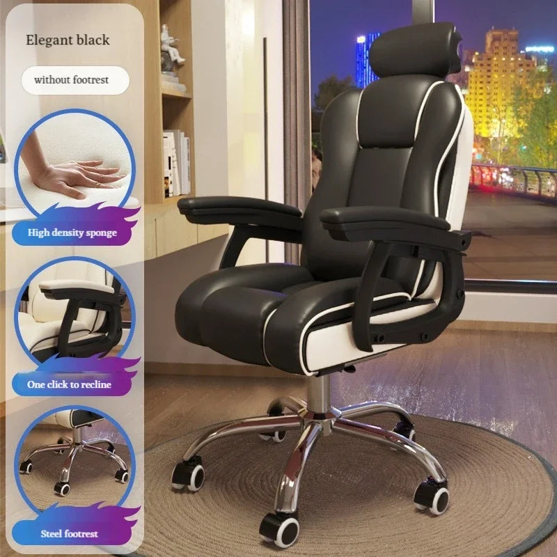 z for China factory wholesale high back swivel office chair pu leather armchair height adjustable office chair with footrest