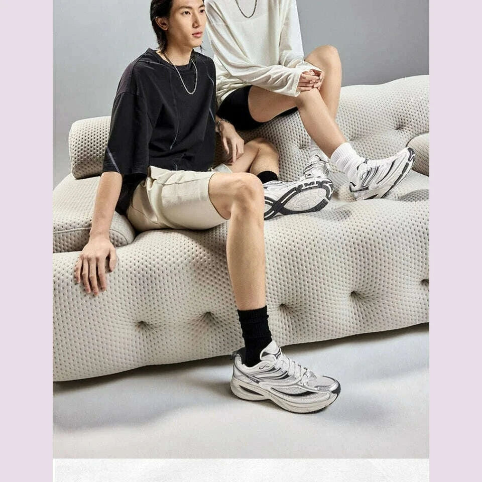 KIMLUD, Xtep Little Basque 2 Casual Shoes for Men 2025 Summer Vintage Breathable Comfortable Non-Slip Durability Sneakers 875219320017, KIMLUD Womens Clothes