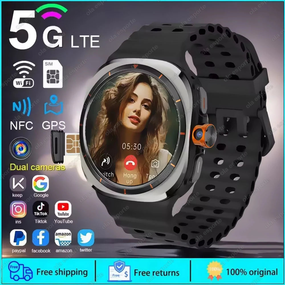 U8 Ultra IOS Android 9.0 Smart Watch Men 4G 5G SIM Card WiFi NFC GPS Compass 32GB Smartwatch Rotating Camera Sport Watch 7 Ultra