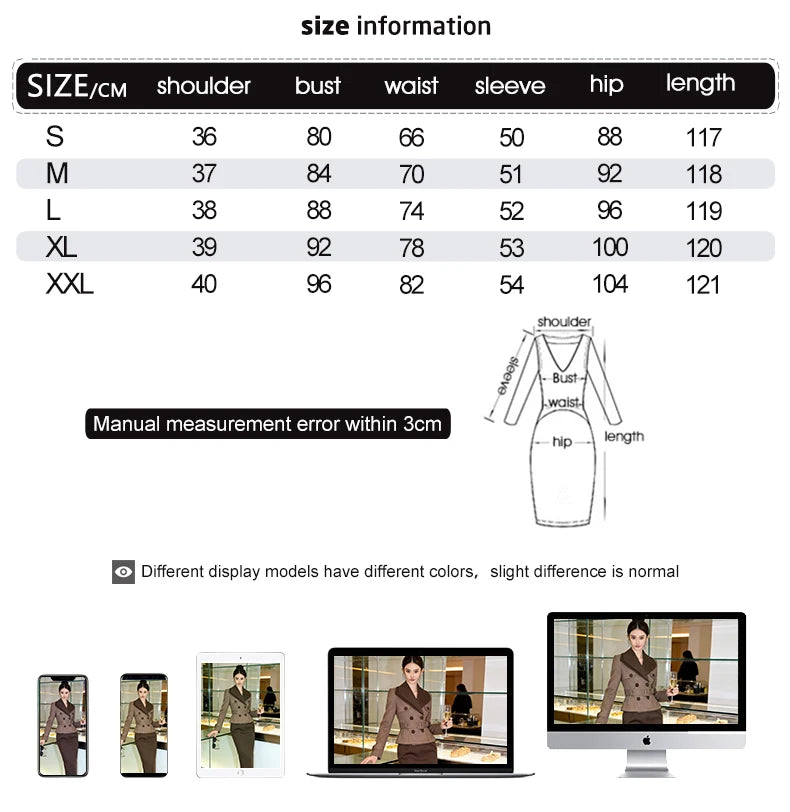 Midi Dress - High Waist Slim Pencil - Polyester - Brown | KIMLUD