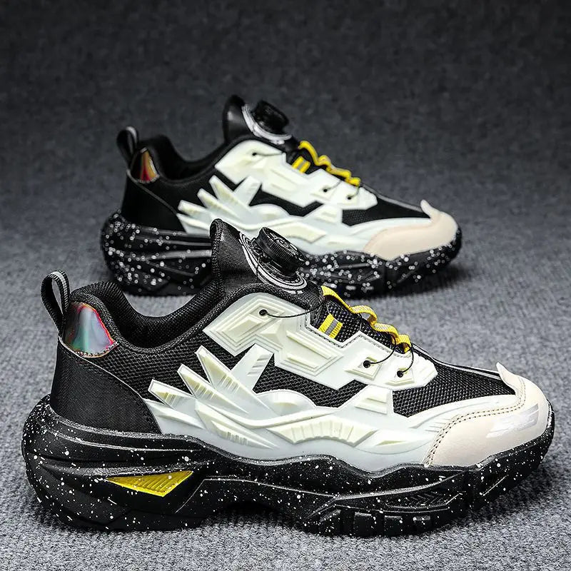 Men's Sports Shoes Hot Sale Of The Season Autumn Thick Bottom Casual Dad Shoes Hong Kong Style Breathable Mesh Upper Rubber O...