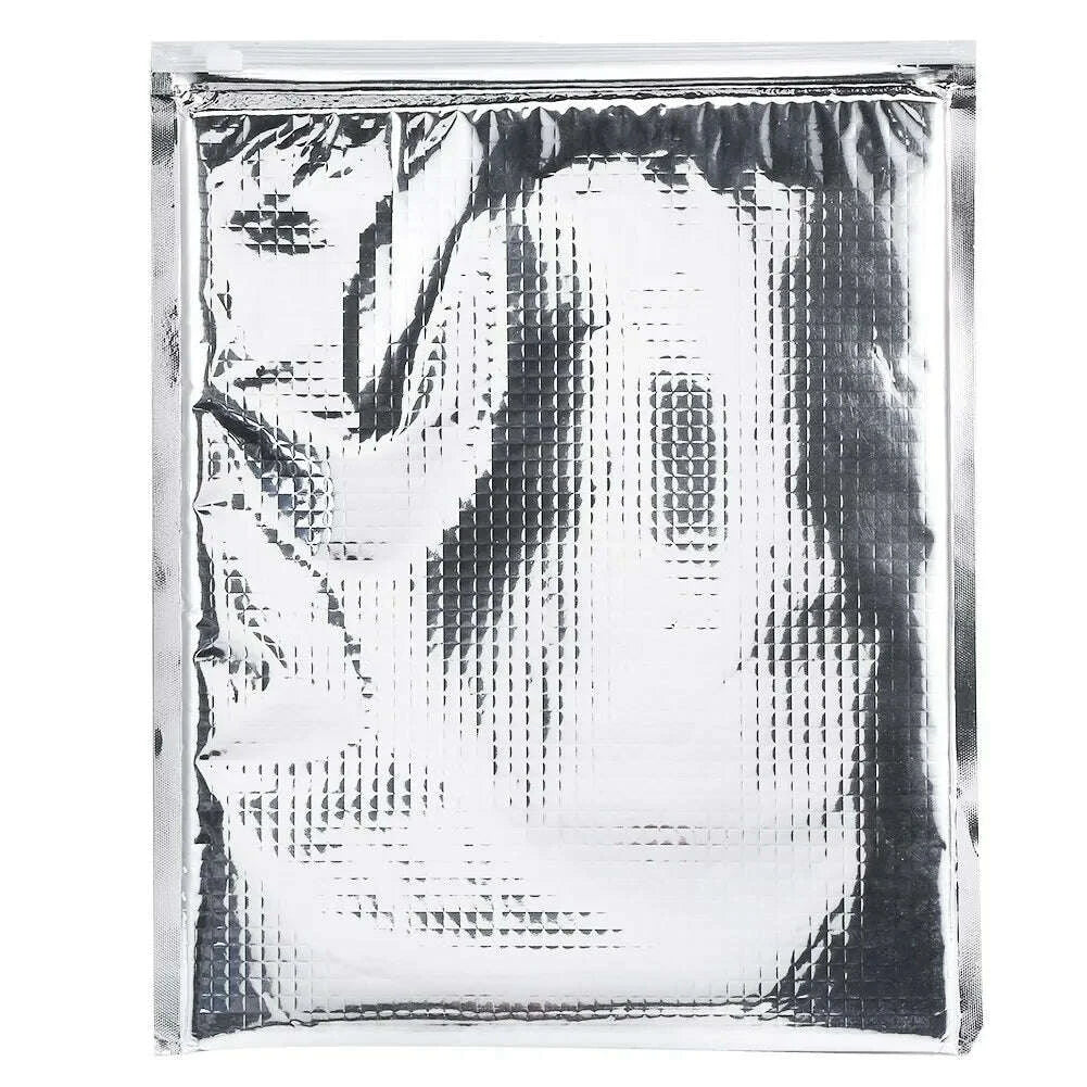 KIMLUD, Insulated Food Storage Bag Thermal Cooler Bag 3 Types /set Aluminum Foil Insulated Food Storage Bag Thermal Cooler Silver, KIMLUD Womens Clothes