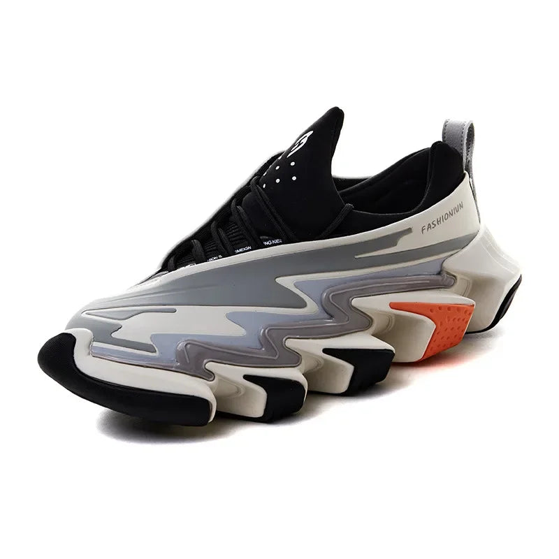 Chunky Sneakers – Height Increasing Platform – Leather Mesh | KIMLUD