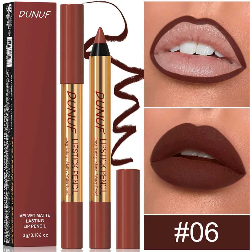 Lip Liner Pencil – Waterproof Matte Finish – Dark Red | KIMLUD