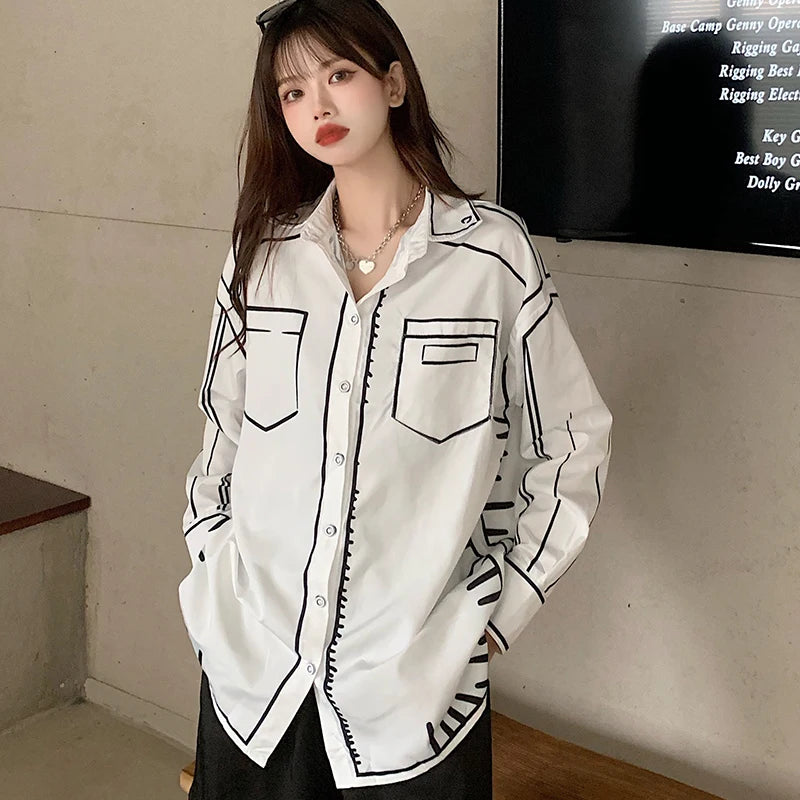 Printed Blouse – Printing – Long Length | KIMLUD