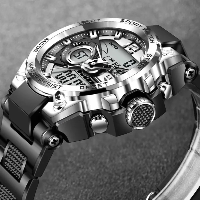 Digital Military Solid Quartz Watch — Black | KIMLUD