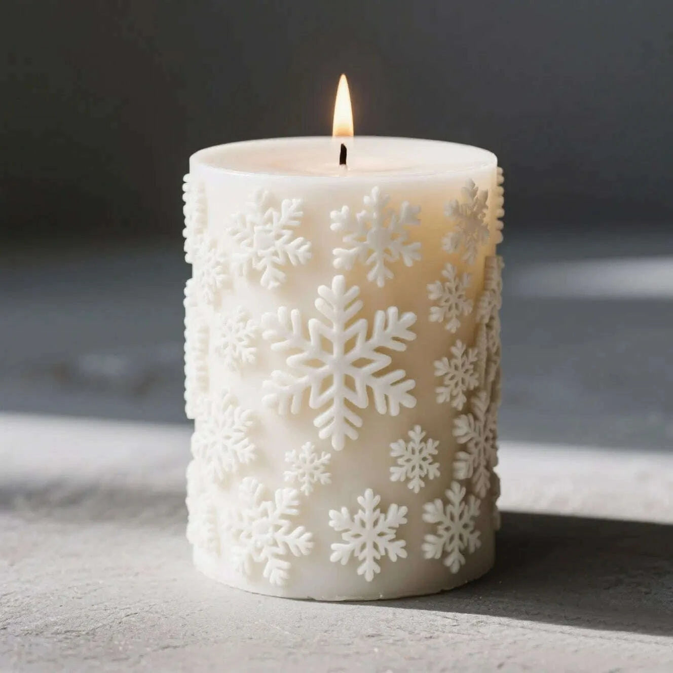 KIMLUD, 3D Relief Cylinder Christmas Snowflake Elk Silicone Candle Mold Christmas Tree Santa Aroma Plaster Mold Candle Making Supplies, KIMLUD Womens Clothes