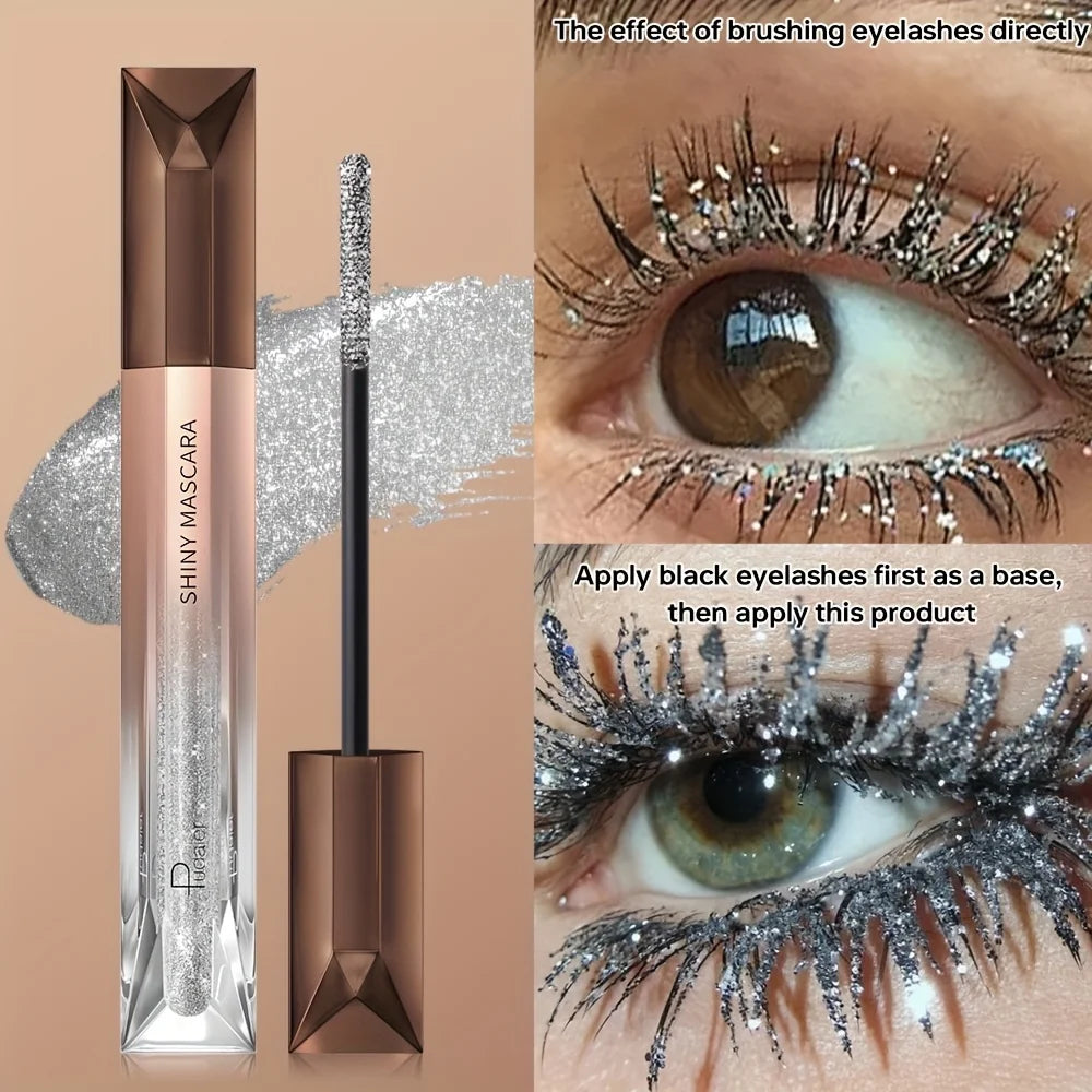 Crystal Diamond Opalescent Glitter Mascara — Black | KIMLUD