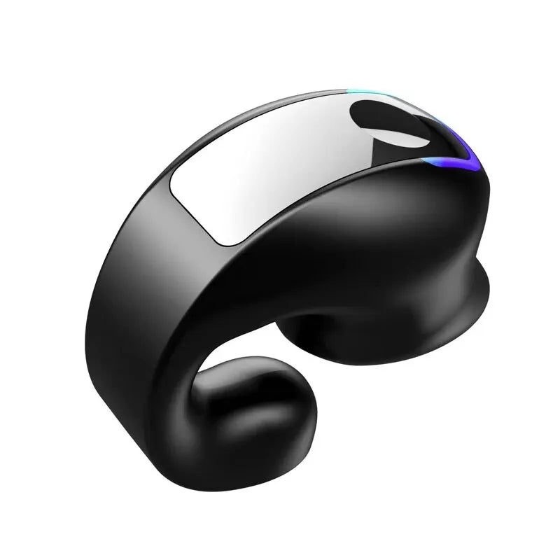 Bone Conduction Earphone Clip Wireless Headset — Black | KIMLUD