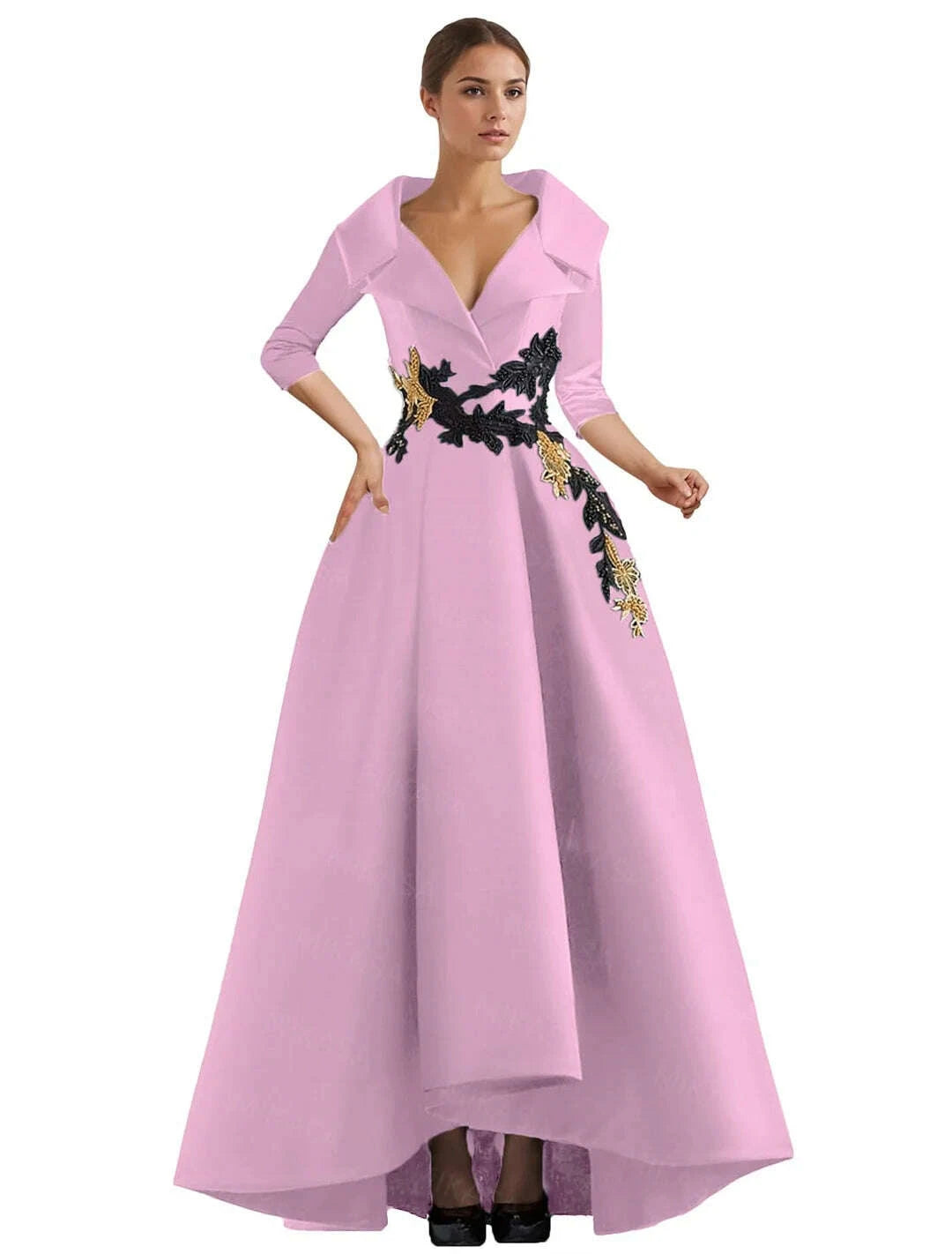 elegant-vintage-evening-dresses-women-v-neck-three-quarter-sleeves-a-line-party-gowns-with-appliques-pockets-irregular-ruffleskimludkimlud-35572571