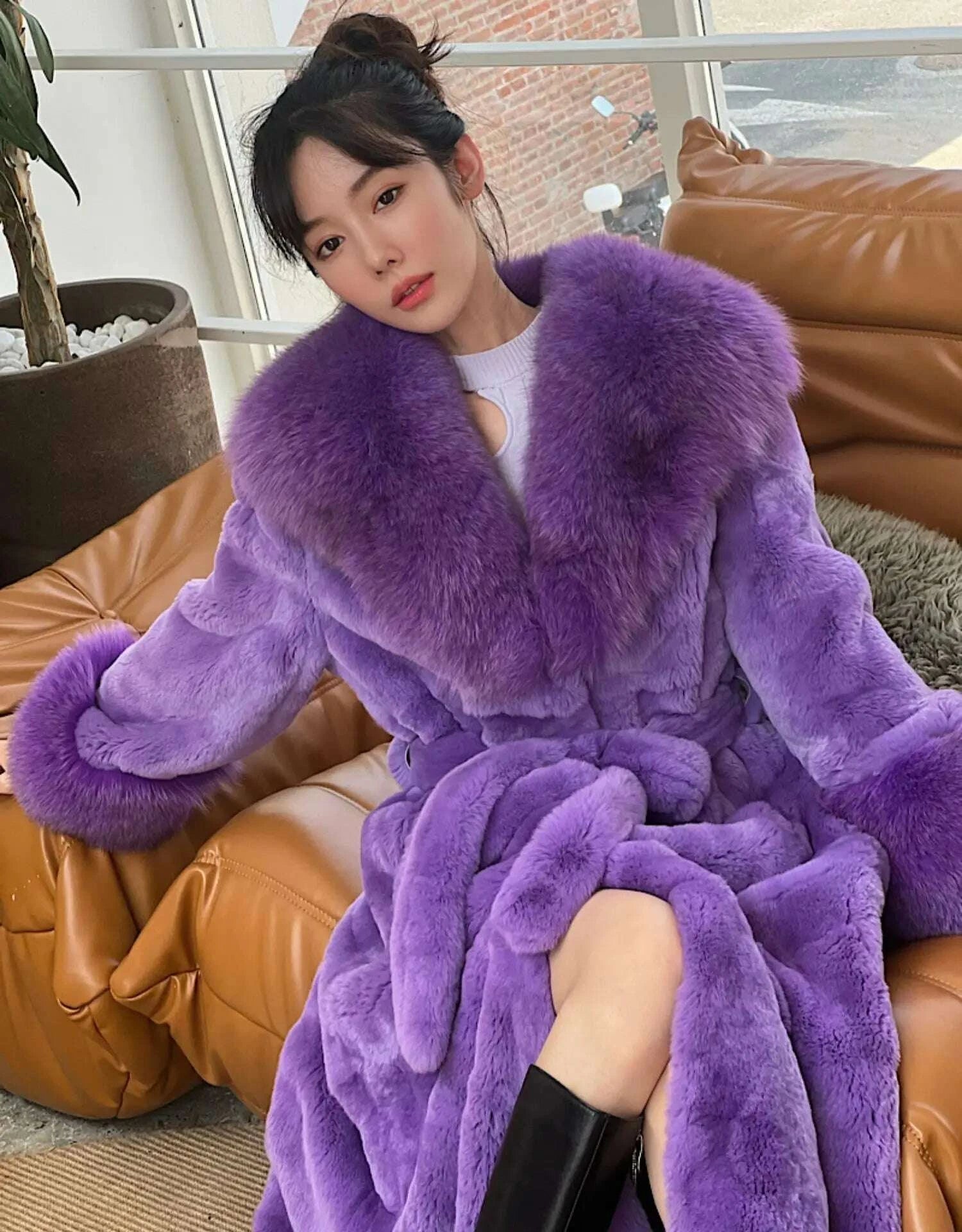 KIMLUD, 2024 Long Mink Coats Women Fur Coats Winter Outwear Faux Fur Jacket Female Long Sleeve Ladies Casual Oversize Fur Coat Parkas, KIMLUD Womens Clothes