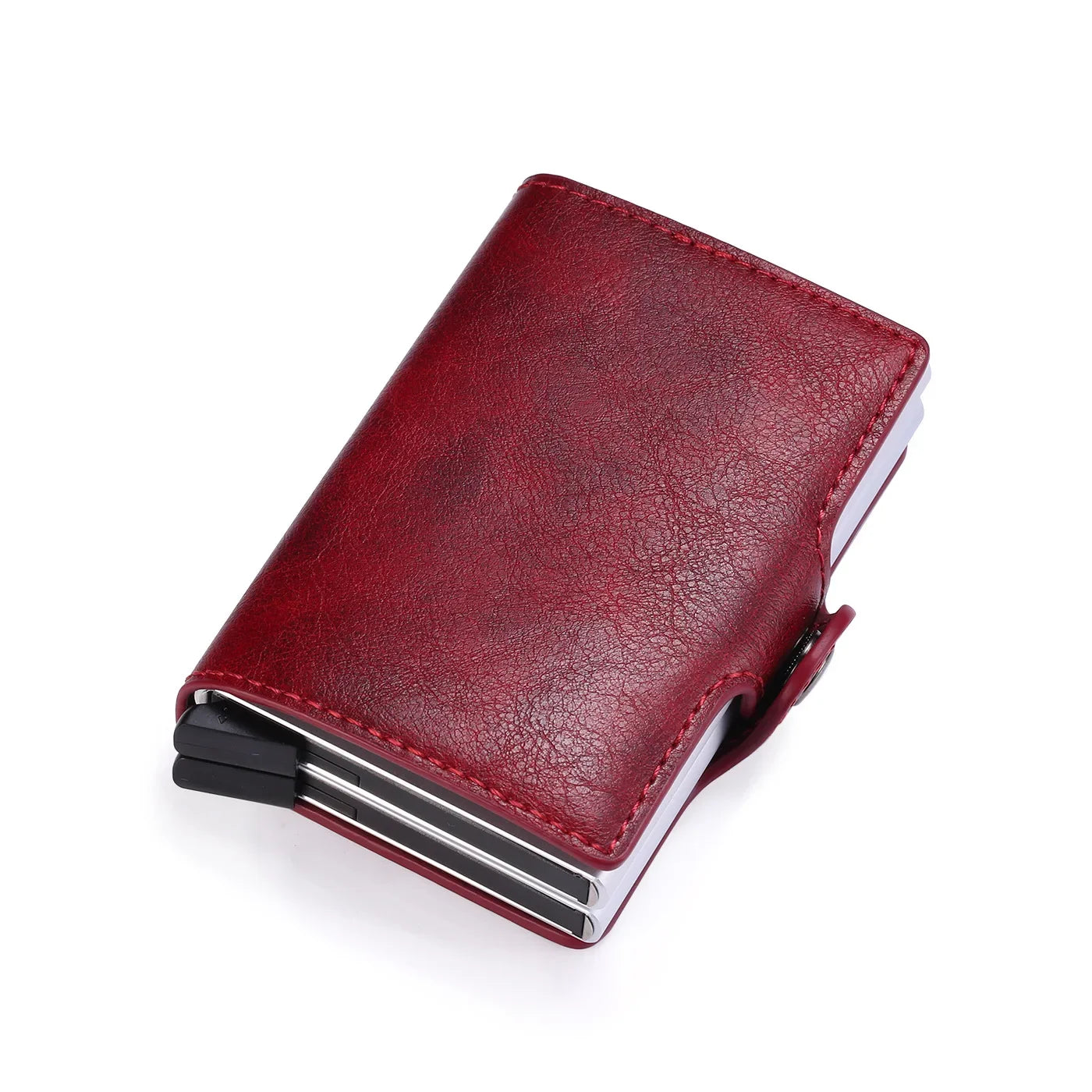 Carbon Fiber Pattern Slim Card Wallets — Black | KIMLUD