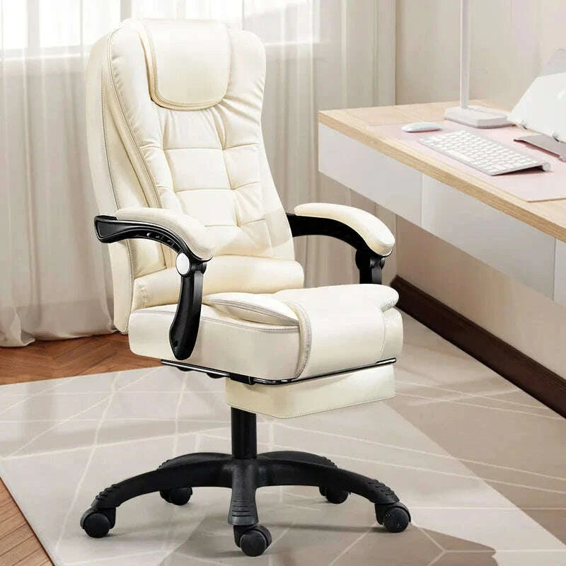 KIMLUD, Acrylic Chair Fashionable White Gaming Chair on Wheels Desk Office Armchairs Pulley Homcom Chaise Pliable Living Room Chairs, KIMLUD Womens Clothes