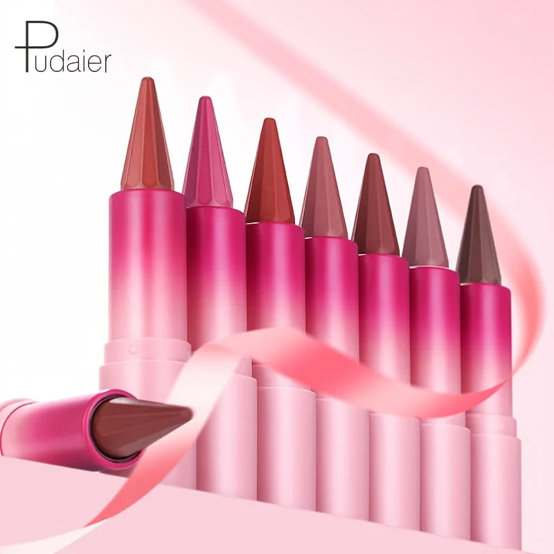 Matte Velvet Lip Liner & Lipstick - Dual-Use Precision Lip Contour Pencil for Smooth, Long-Lasting Color,Lip Liner Pencil, lip