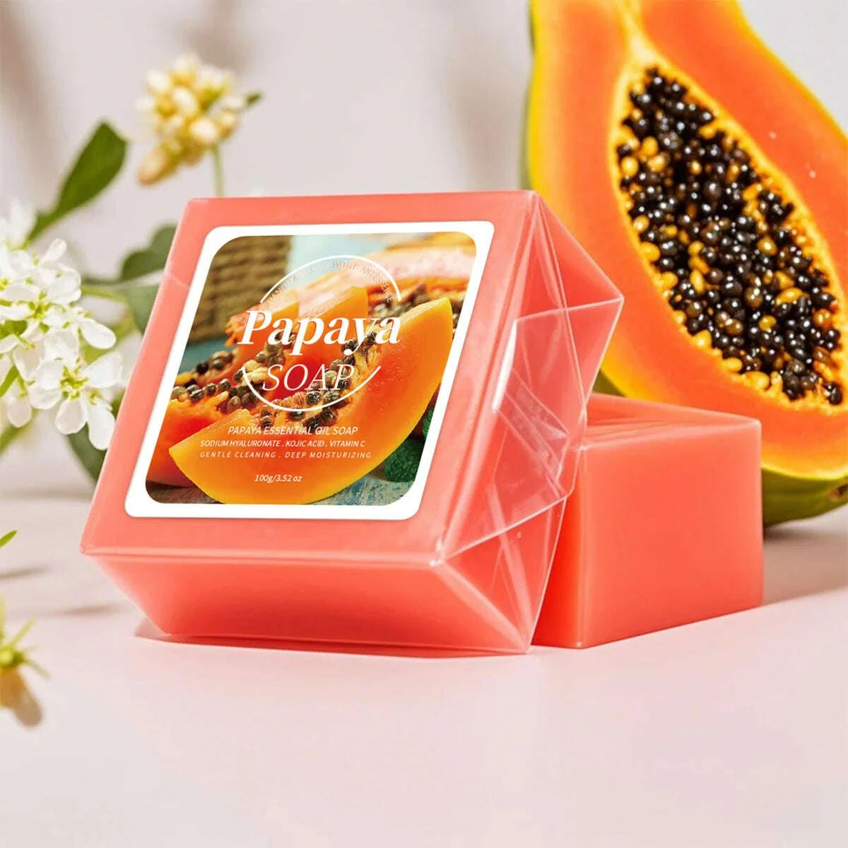 100g-b-papaya-extract-nourishing-handmade-soap-deep-cleansing-whitening-with-coconut-goat-milk-soapkimludkimlud-35560188
