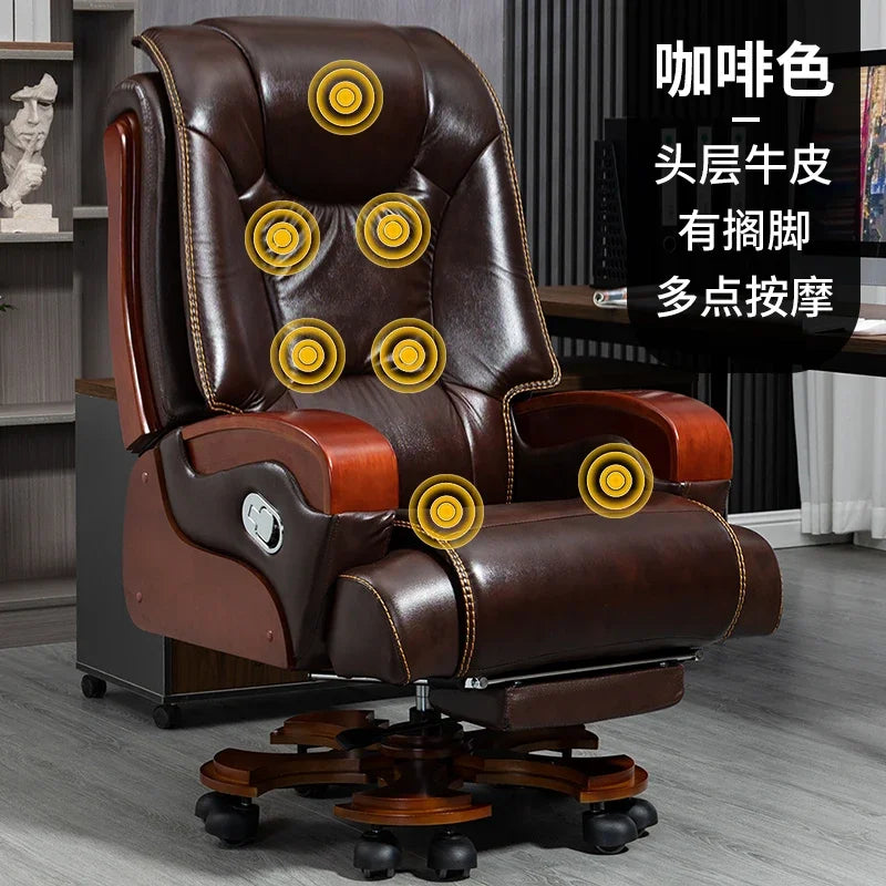 HSN boss chair office home computer leather can lie down comfortably sedentary backrest to class chair seat