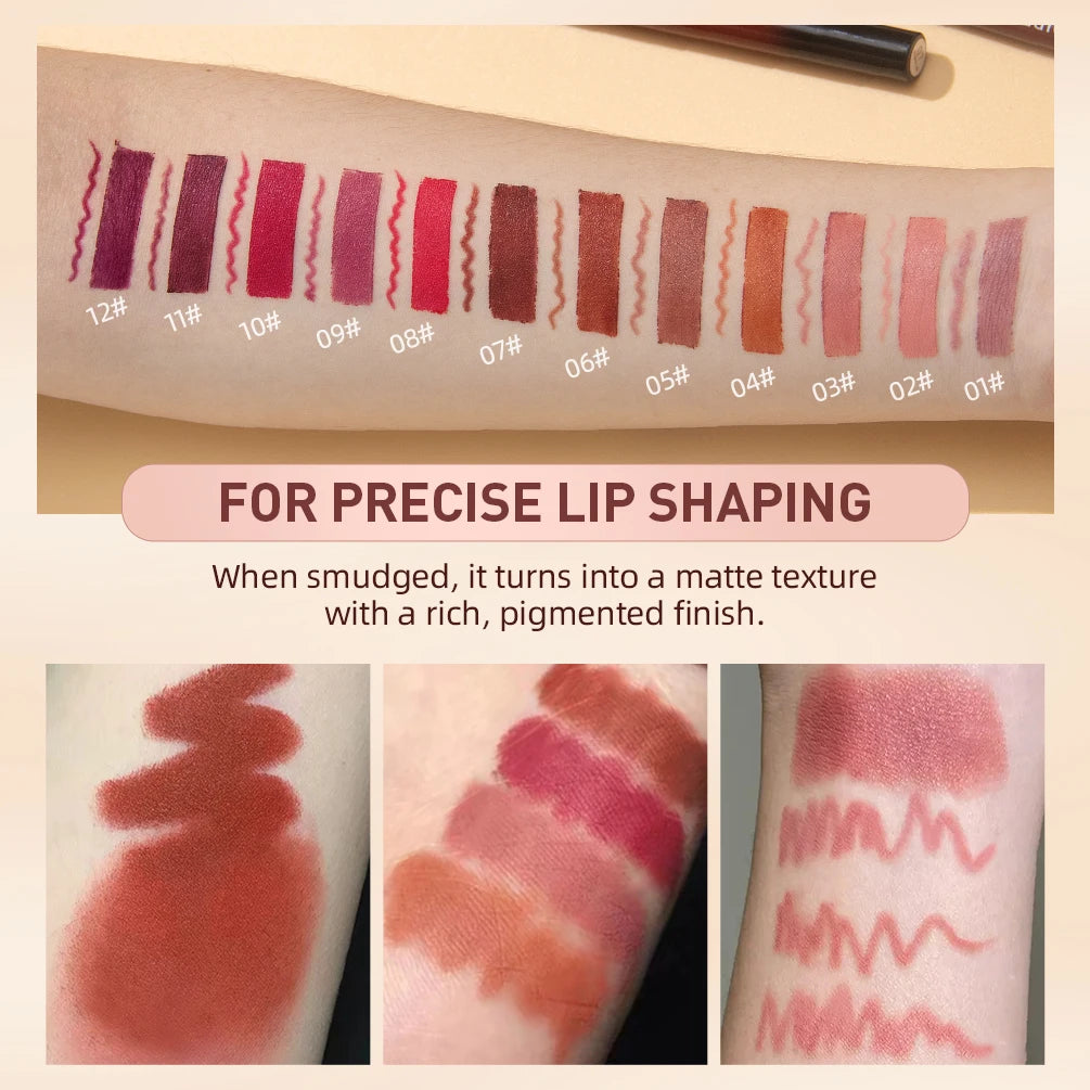 Matte Nude Lipstick Pen Set Lip Liner — Nude Pink | KIMLUD