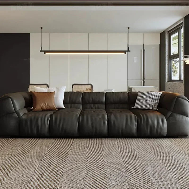 Puff Leather Sofa Bedrooms Comfortable Reclining Luxury Designer Lazy Sofa Modern Minimalist Sofy Do Salonu Home Furniture