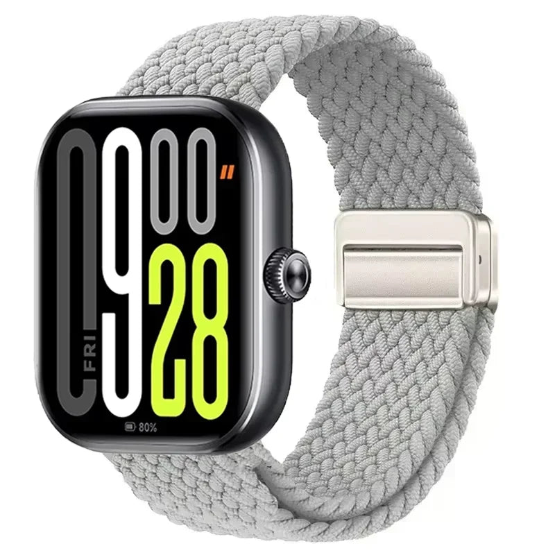 Magnetic Braided Nylon Loop Band for Xiaomi Redmi Watch 6 5 4 Strap Adjustable Sport Replacement Correa Bracelet Mi Band 9 8 Pro