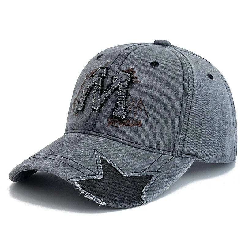 new-style-unisex-retro-baseball-cap-m-letter-embroidery-dad-hat-star-shaped-style-women-and-men-outdoor-washed-cotton-capkimlud-womens-fashion-34618150