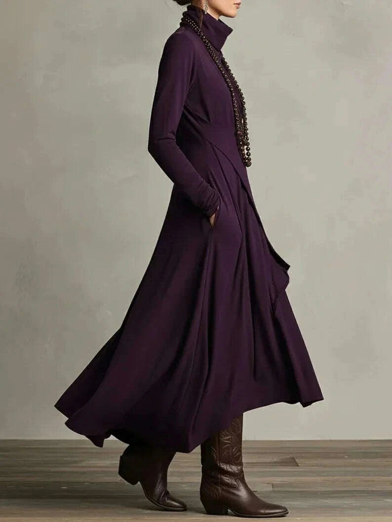 irregular-dress-solid-color-long-sleeve-spring-autumn-womens-new-cross-high-neck-long-dress-vestidos-para-mujer-ropa-mujerkimludkimlud-35565185