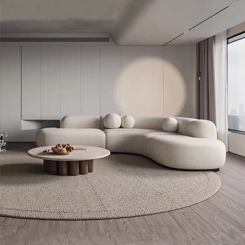 KIMLUD, Italian Minimalist Sofa Set Wabi-Sabi Inspired Simple Technology Wood and Cloth for Living Room Sofa Set Living Room Furniture, KIMLUD Womens Clothes