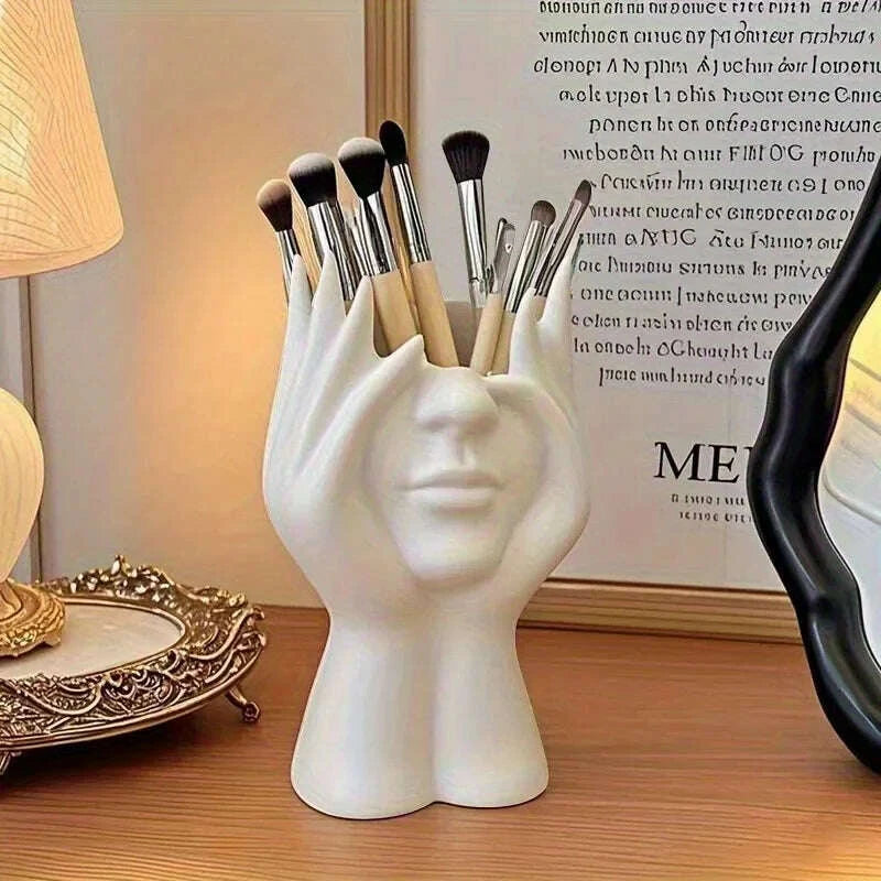 Creative Human Body Art Styling Office Supplies Desktop Multifunctional Storage Pen Holder Makeup Brush Holder Decoration