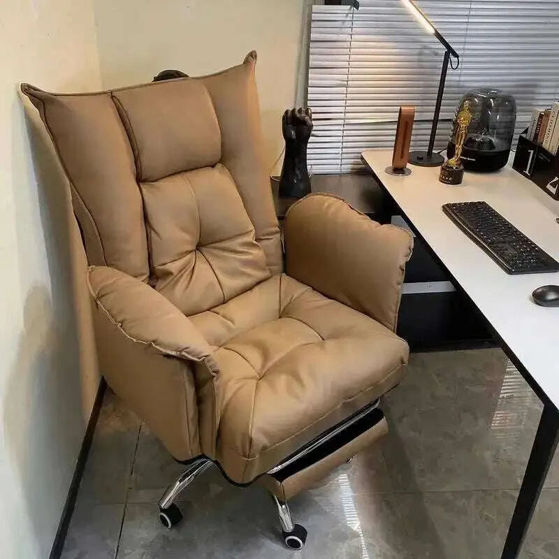 KIMLUD, Boss Chair, Home, Computer Chair, Sofa, Comfortable, Sedentary Office Chair, Reclining, Study Desk, Bedroom, Living Room, KIMLUD Womens Clothes
