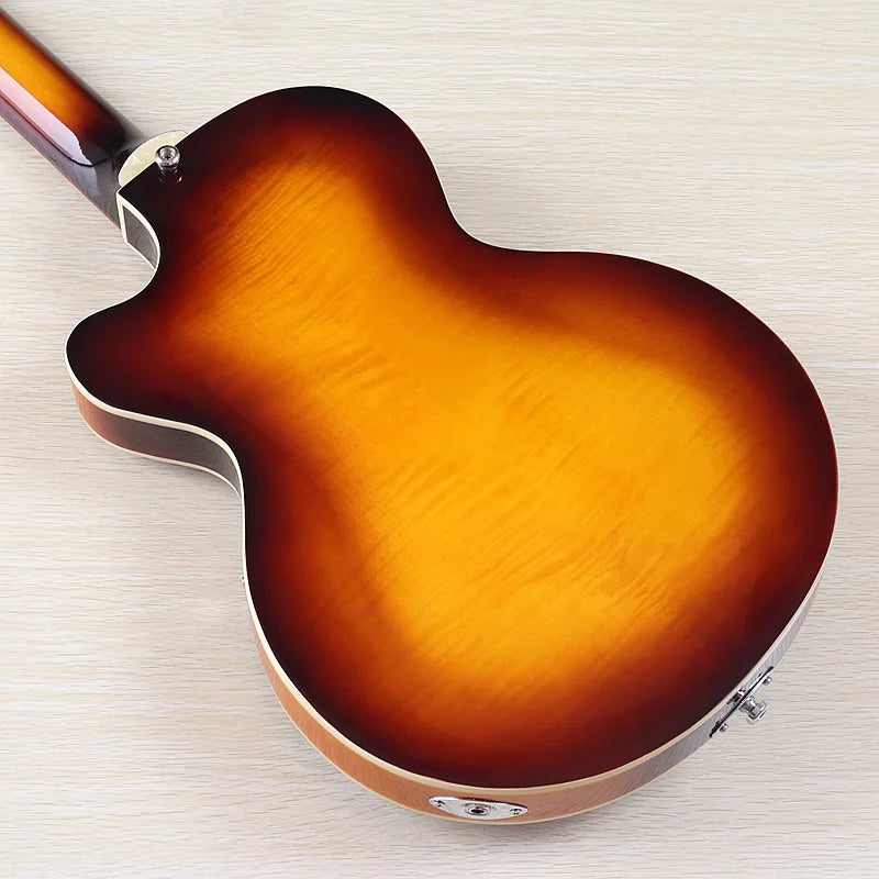 Flame Maple Violin Bass Guitar 41-Inch — Sunburst | KIMLUD