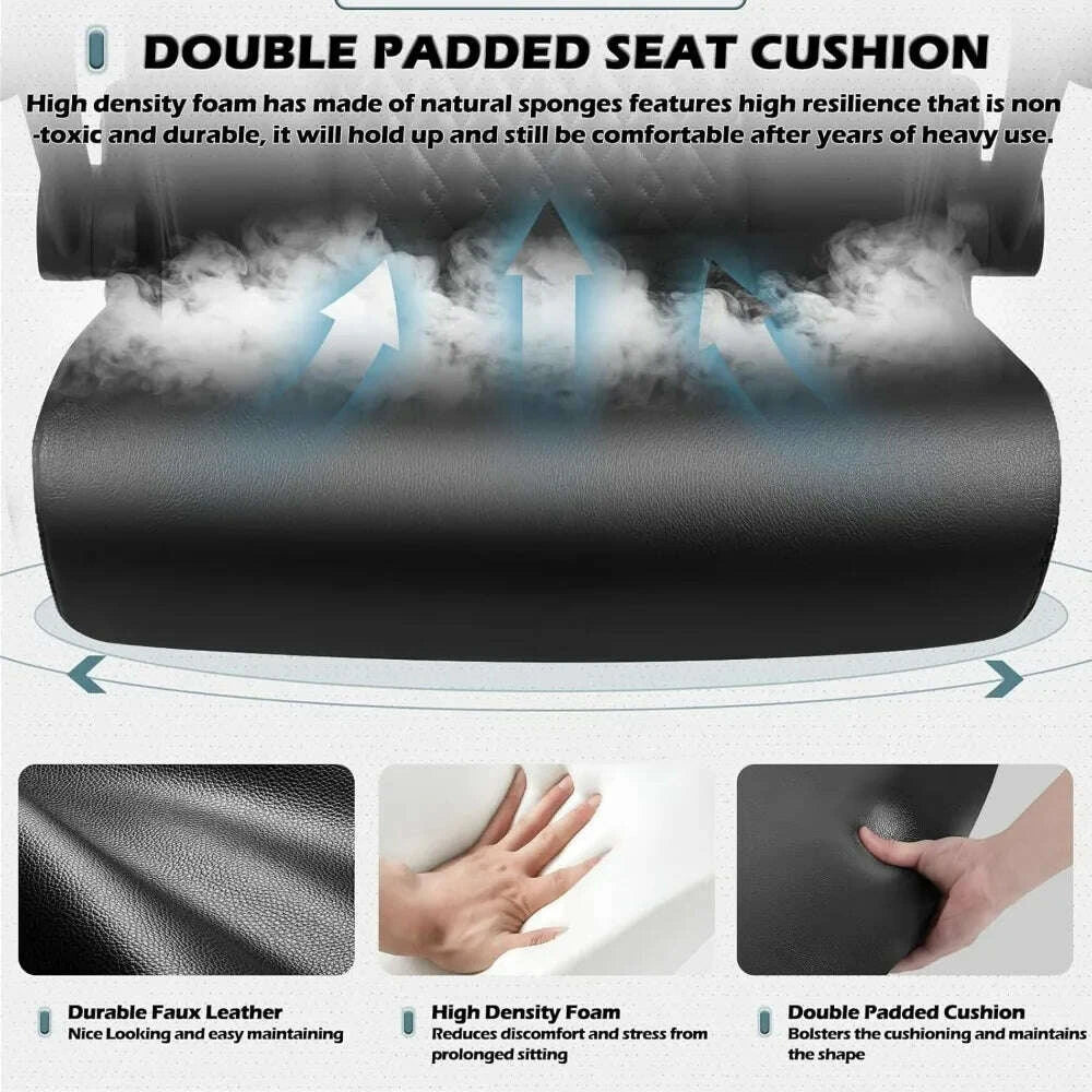 KIMLUD, High Back Executive Office Chair for Adult, Big and Tall Leather Home Desk Chairs with Padded Flip-up Arms, Swivel Rolli, KIMLUD Womens Clothes