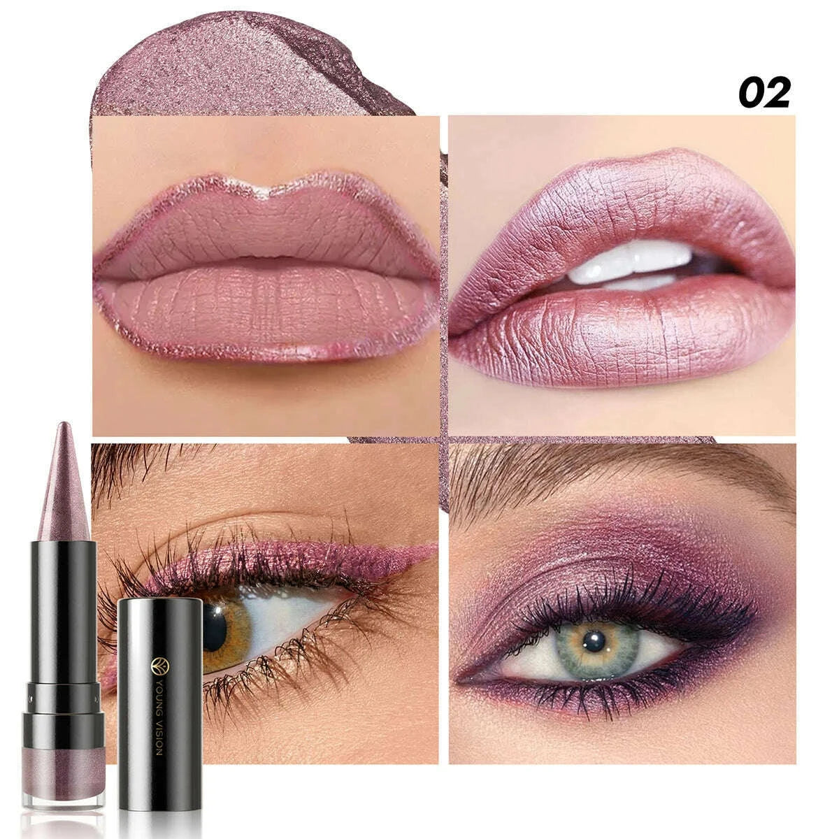 young-vision-6-colors-matte-pearl-fine-glitter-diamond-dual-purpose-lipstick-long-lasting-easy-to-color-non-stick-cup-lipstickkimlud-womens-fashion-34598801
