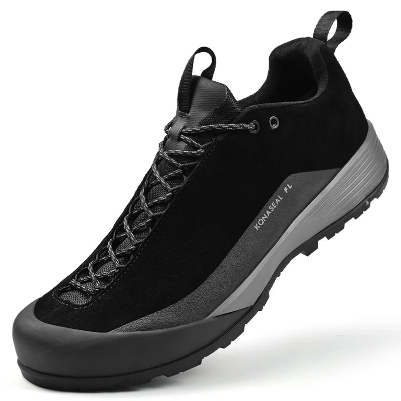 Men's Hiking Shoes – Waterproof – Leather – Lace-Up | KIMLUD