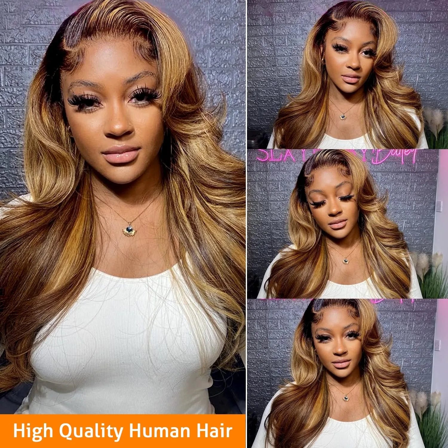 Lace Front Wig – HD Lace Front Wig – Remy Hair – Honey Blonde Ombre | KIMLUD