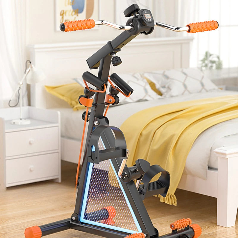 Composite Pedal Exerciser 4-In-1 Upper And Lower Limb — Black & Orange | KIMLUD