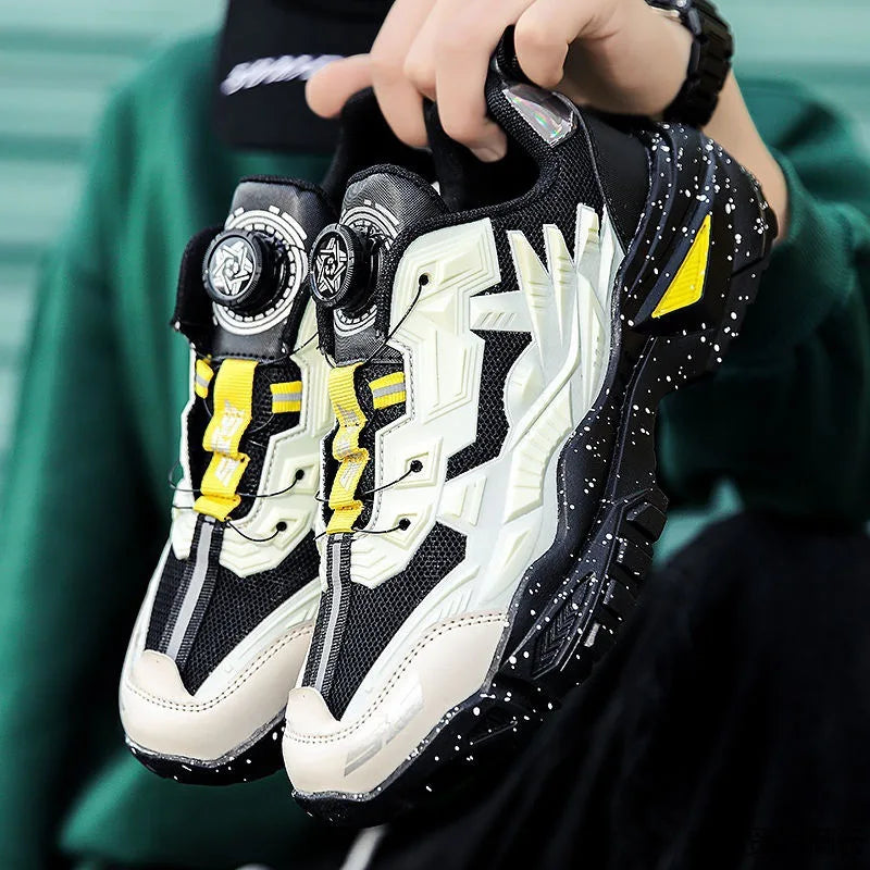 Men's Sport Shoes Thick Bottom Casual Style Fall Fashion Trendy Brand Hong Kong Style Old Dad Shoes Breathable Mesh Upper