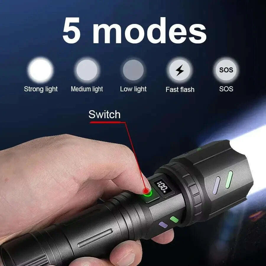 most-powerful-200000lm-tactical-flashlight-firestarter-high-power-led-flashlight-type-c-rechargeable-torch-laser-pointer-outdoorkimludkimlud-35562532