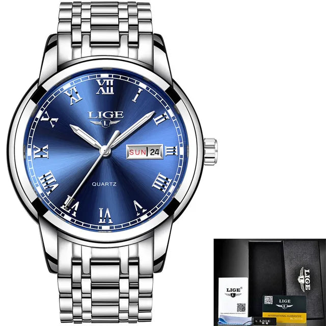LIGE 2023 New Gold Watch Women Watches Ladies Creative Steel Women's Bracelet Watches Female Waterproof Clock Relogio Feminino