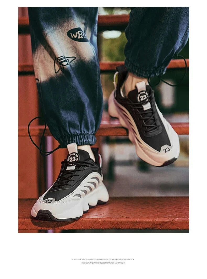 KIMLUD, Autumn new high-quality men casual sneakers fashionable and versatile thick-soled comfortable non-slip dad shoes for couples, KIMLUD Womens Clothes