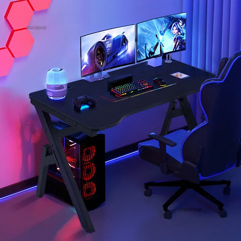 Carbon Fiber Computer Desks Desktop Home Gaming Desk Simple K-shaped Workbench Dormitory Student Study Desks Office Furniture A