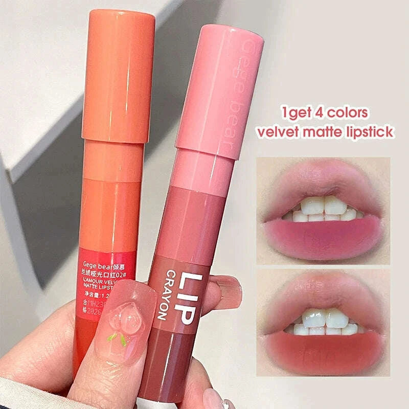 4-color-matte-velvet-mist-lipstick1pc-waterproof-non-stick-cup-long-lasting-wear-lipstick-for-women-kimlud-kimlud-33921635
