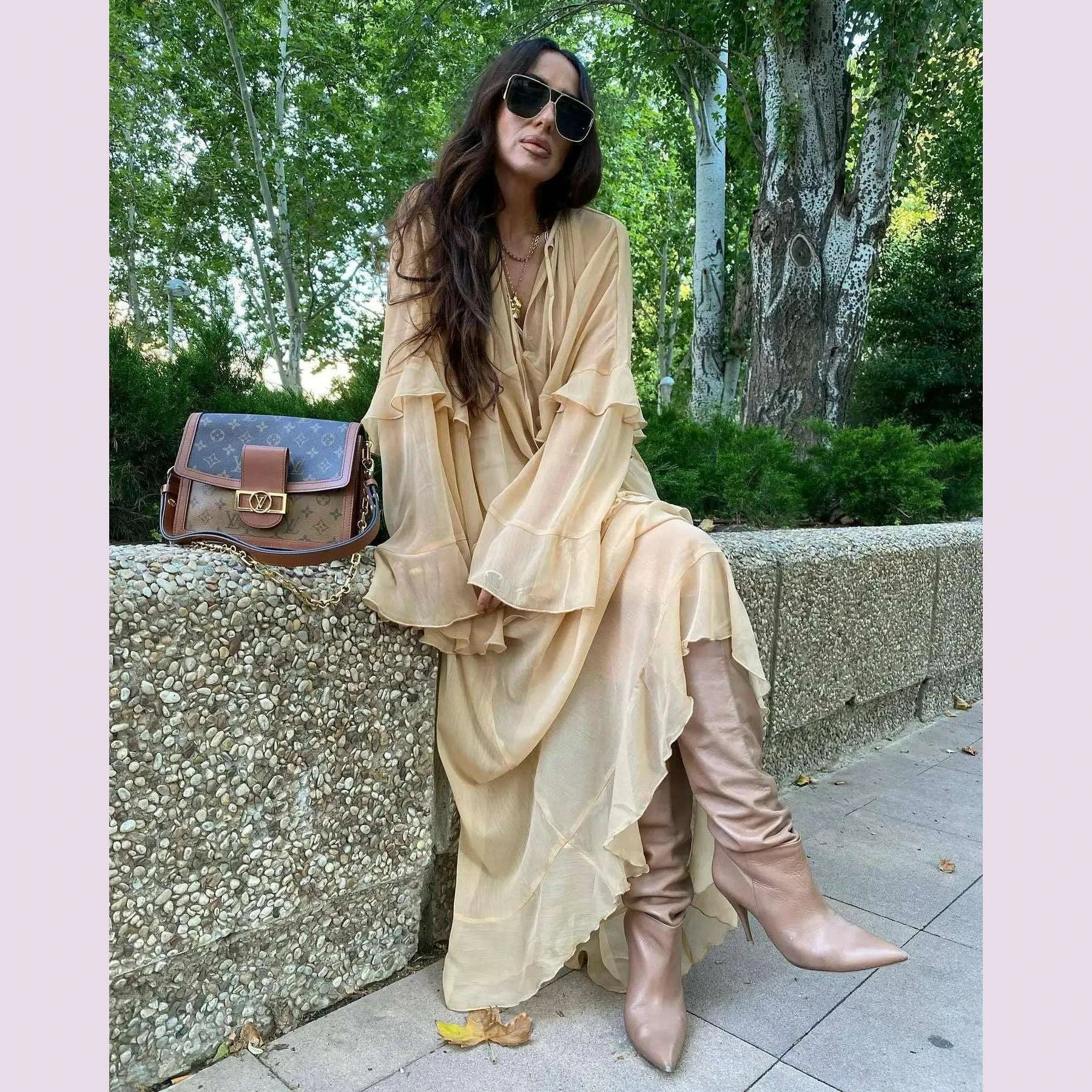 tornova-chiffon-ruffled-long-dress-for-women-flared-sleeves-long-sleeve-v-neck-high-waist-dress-female-summer-casual-loose-dress-kimlud-kimlud-33915562