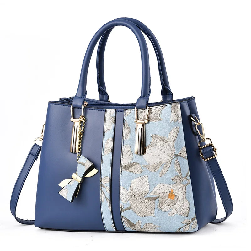 Soft PU Crossbody Tote Bag Large Capacity — Blush | KIMLUD