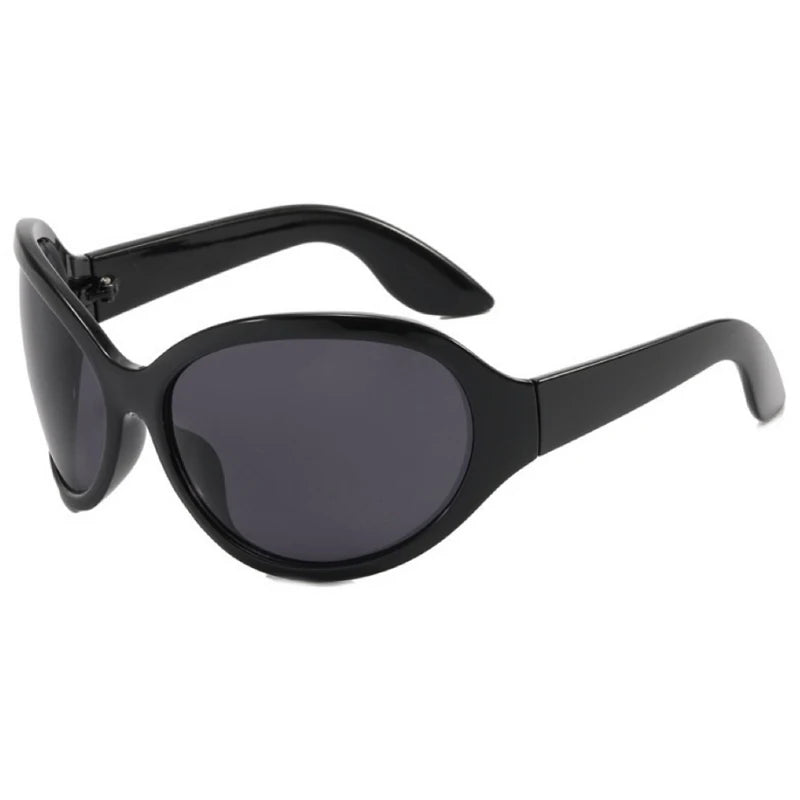 Oversized Plastic Sunglasses Oval — Ivory | KIMLUD