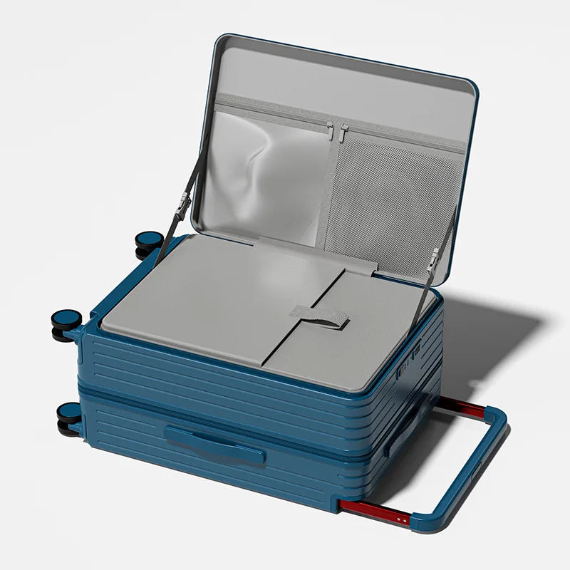 Front Opening Multi-Functional Suitcase Business Wide Trolley Luggage ABS+PC Large-capacity Password Box Travel Trolley Case