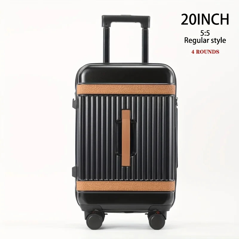 Hardshell ABS+PC Suitcase Large-Capacity With USB Port — White | KIMLUD