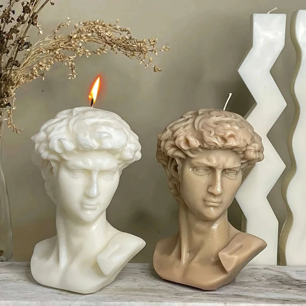 KIMLUD, David Shape Silicone Scented Candle Mold DIY 3D Portrait Resin Mould Human Body Gypsum Making Tool Craft Gifts Home Decor, KIMLUD Womens Clothes