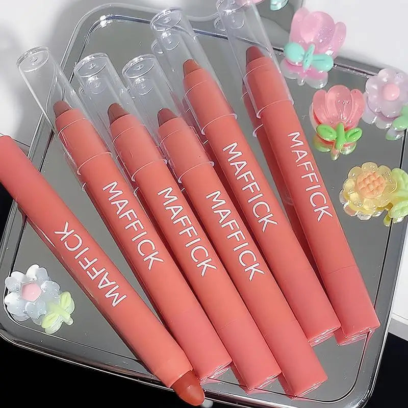 Matte velvet lipstick pen waterproof long-lasting non-stick cup lipstick sexy lip gloss pencil female makeup outline lip line