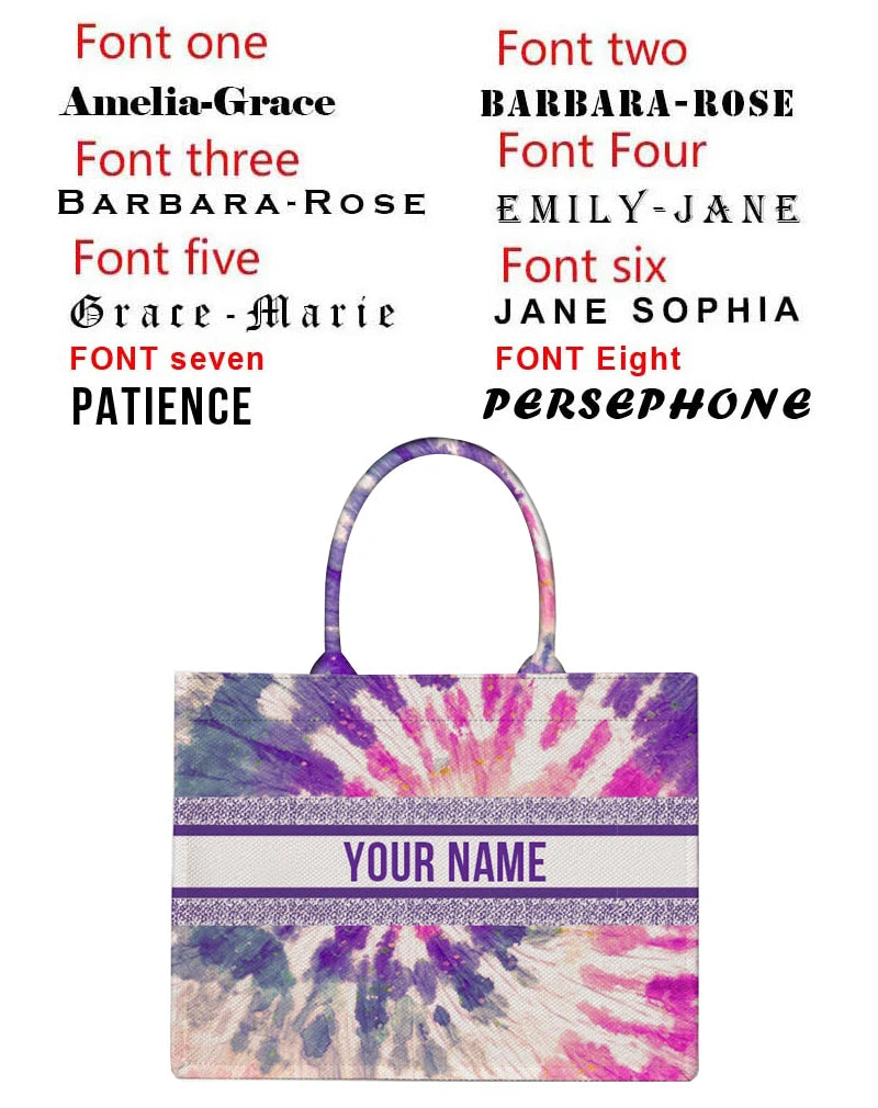 Personalized Tote Bag Canvas Printed — Natural | KIMLUD